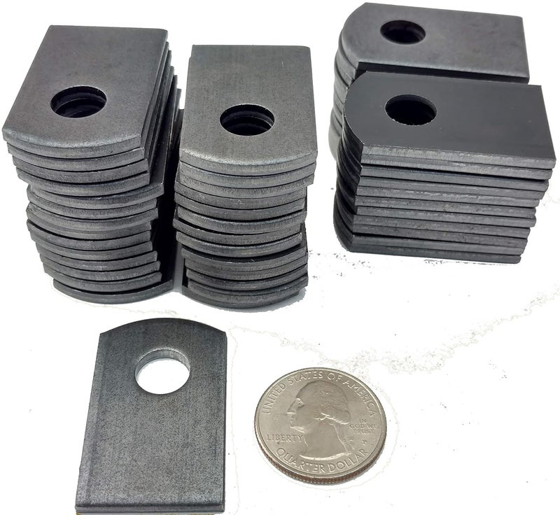 Dr. Max Steel Weld Tab, 1" W, 1 1/2" H 3/8" Hole, 1/8" Thickness, 50 Pack - Image 1